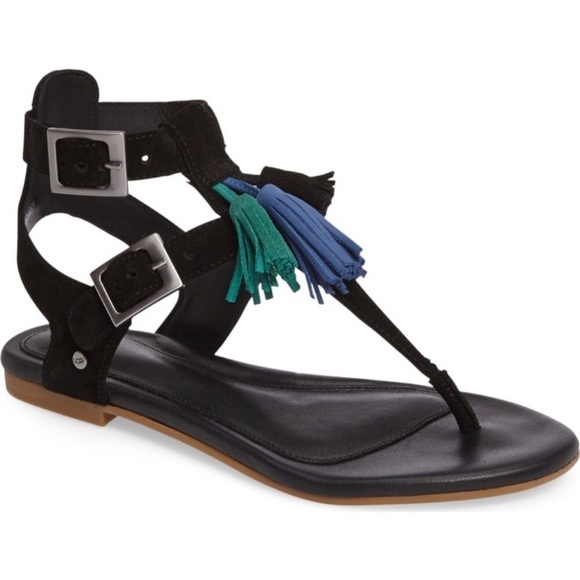 UGG Shoes - $135 NEW UGG AUSTRALIA 6.5 Tassel Leather Sandal